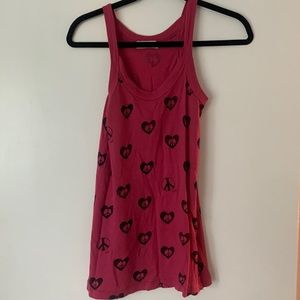 Pinks don black c&c California tank top